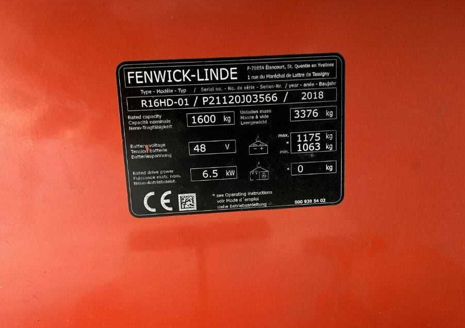 Linde R16HD-01 - Pirun ritërheqës: foto 4 Linde R16HD-01 - Pirun ritërheqës: foto 4