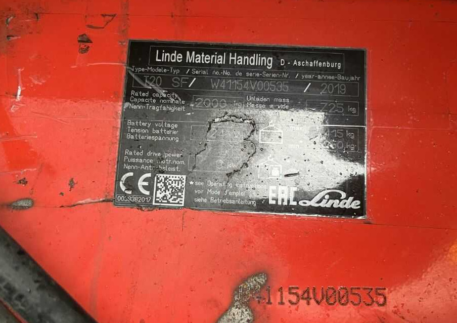 Linde T20SF - Pirun paletash: foto 5 Linde T20SF - Pirun paletash: foto 5