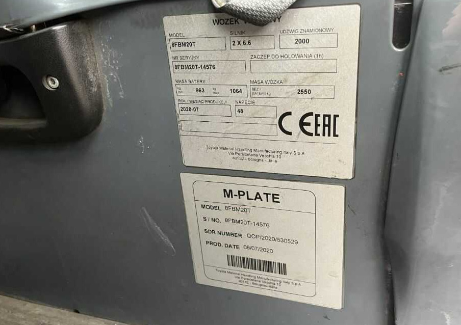 Toyota 8FBM20T - Pirun elektrik: foto 4 Toyota 8FBM20T - Pirun elektrik: foto 4