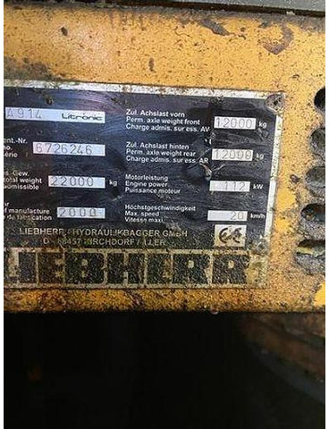 Liebherr A914 - Ekskavator: foto 4 Liebherr A914 - Ekskavator: foto 4