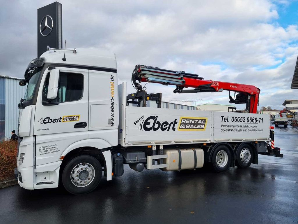 Mercedes-Benz Actros 2745 L 6x2 Baustoffpritsche+Kran Retarder Mercedes-Benz Actros 2745 L 6x2 Baustoffpritsche+Kran Retarder - Kamion me vinç, Kamion me karroceri të hapur: foto 4 Mercedes-Benz Actros 2745 L 6x2 Baustoffpritsche+Kran Retarder Mercedes-Benz Actros 2745 L 6x2 Baustoffpritsche+Kran Retarder - Kamion me vinç, Kamion me karroceri të hapur: foto 4