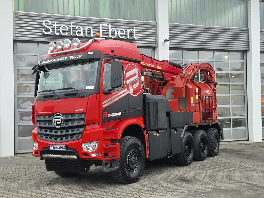 Mercedes-Benz TUROX 8x8 Eschlböck Biber 92 Holzhacker / 1.512h - Kamion për transport druri: foto 1 Mercedes-Benz TUROX 8x8 Eschlböck Biber 92 Holzhacker / 1.512h - Kamion për transport druri: foto 1
