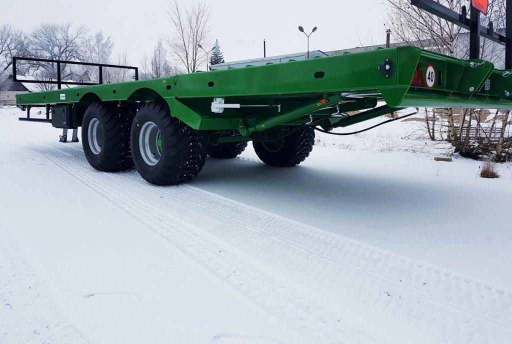 Dinapolis hydraulic bale trailer 14t, RPT-8000 - Rimorkio bujqësore me platformë: foto 2 Dinapolis hydraulic bale trailer 14t, RPT-8000 - Rimorkio bujqësore me platformë: foto 2