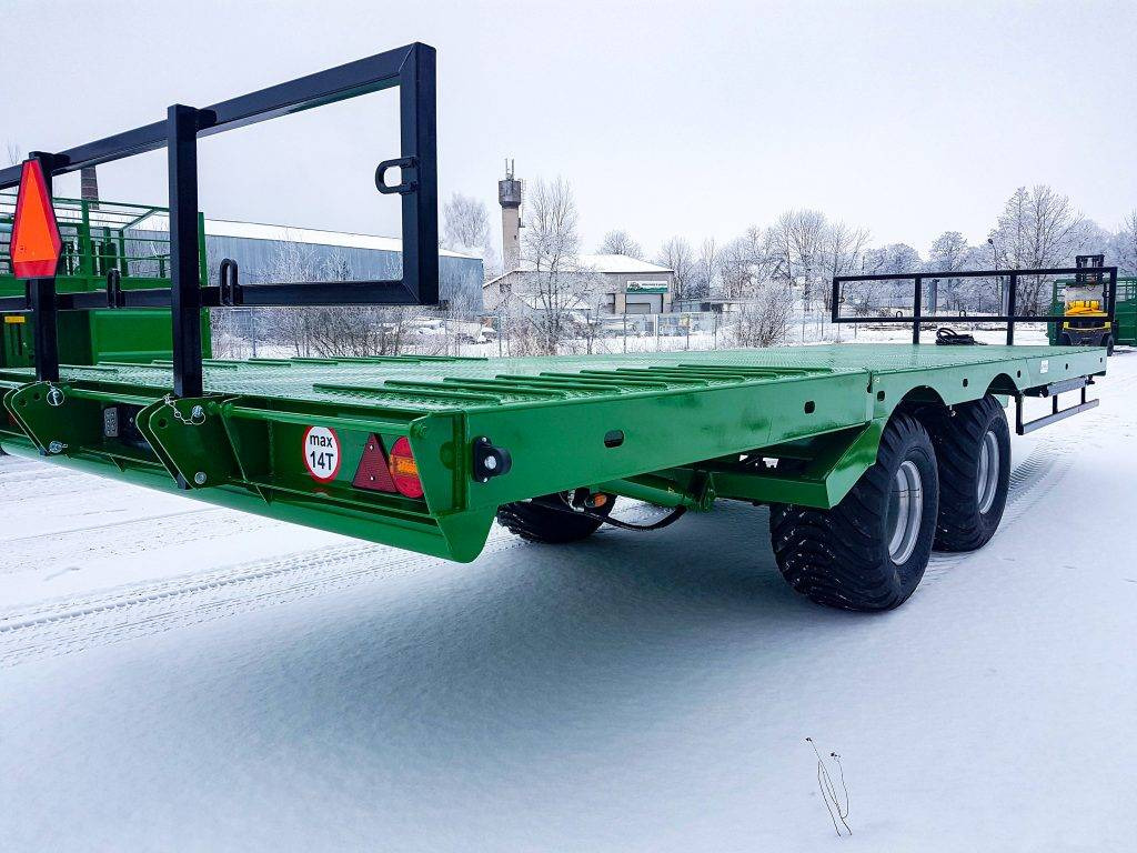 Dinapolis hydraulic bale trailer 14t, RPT-8000 - Rimorkio bujqësore me platformë: foto 4 Dinapolis hydraulic bale trailer 14t, RPT-8000 - Rimorkio bujqësore me platformë: foto 4