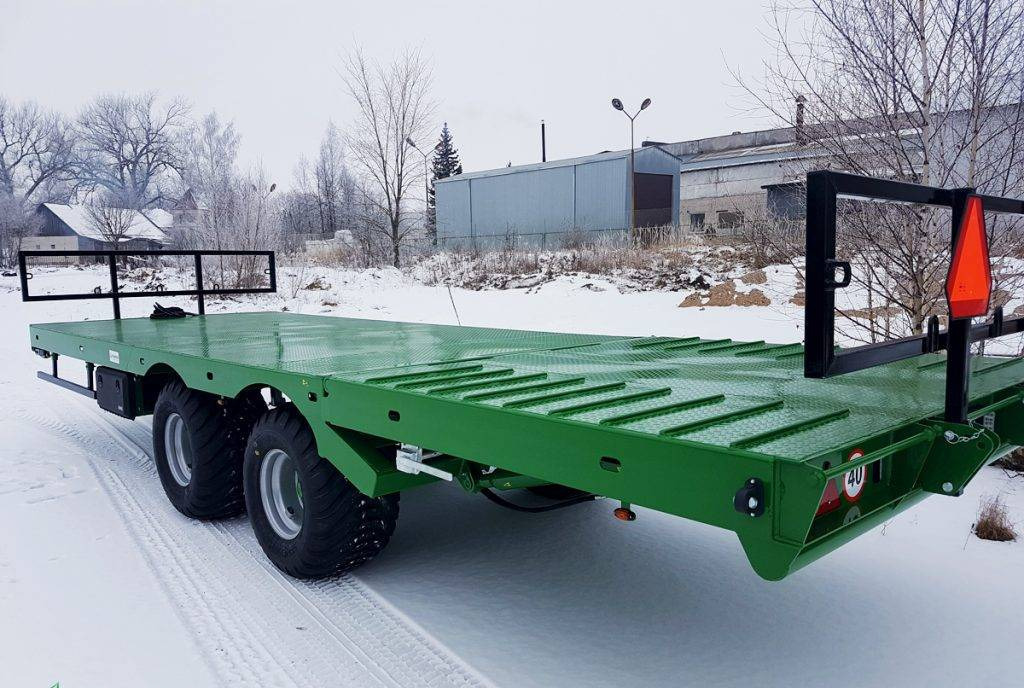Dinapolis hydraulic bale trailer 14t, RPT-8000 - Rimorkio bujqësore me platformë: foto 3 Dinapolis hydraulic bale trailer 14t, RPT-8000 - Rimorkio bujqësore me platformë: foto 3