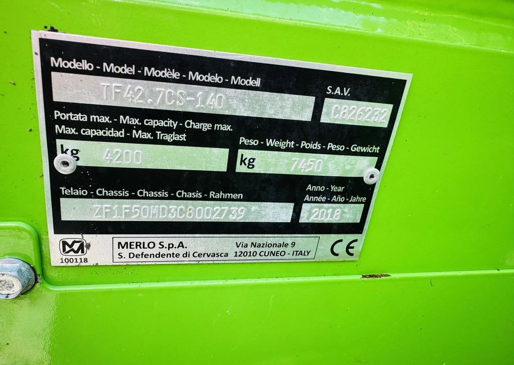 Ekskavator teleskopik Merlo TF42.7 CS: foto 10