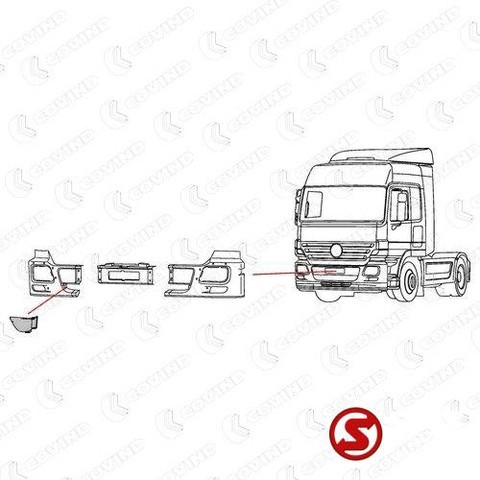 Mercedes-Benz Bumper plastic actros mp2 rechts - Qoshja e parakolpit për Kamioni: foto 2 Mercedes-Benz Bumper plastic actros mp2 rechts - Qoshja e parakolpit për Kamioni: foto 2