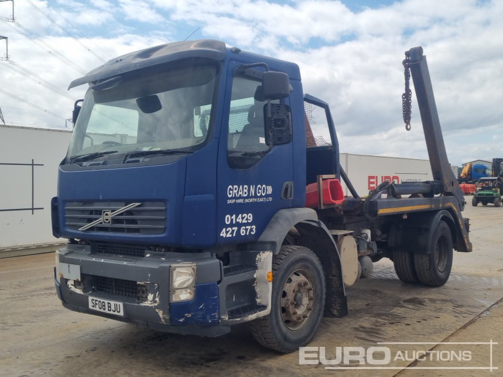 2008 Volvo 4x2 Skip Loader Lorry, Extendable Arms, Manual Gearbox - Fadromë ngarkuese: foto 1 2008 Volvo 4x2 Skip Loader Lorry, Extendable Arms, Manual Gearbox - Fadromë ngarkuese: foto 1