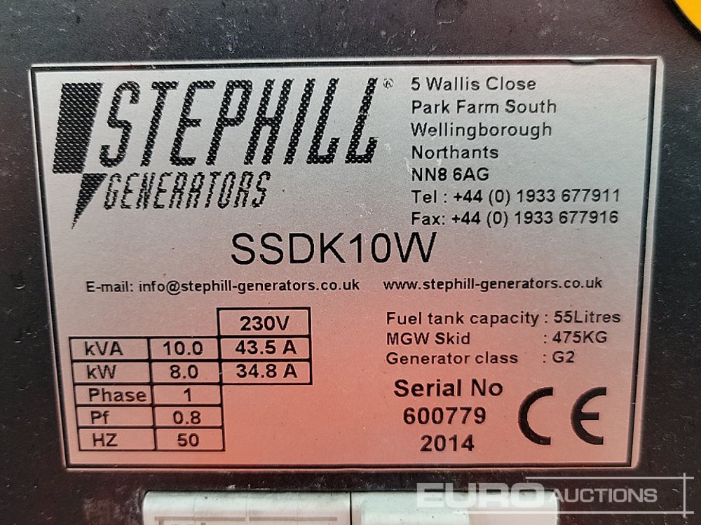 Set gjeneratori 2014 Stephill SSDK10WT: foto 23 Set gjeneratori 2014 Stephill SSDK10WT: foto 23