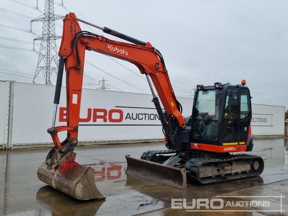 2016 Kubota KX080-4 - Miniekskavator: foto 1 2016 Kubota KX080-4 - Miniekskavator: foto 1