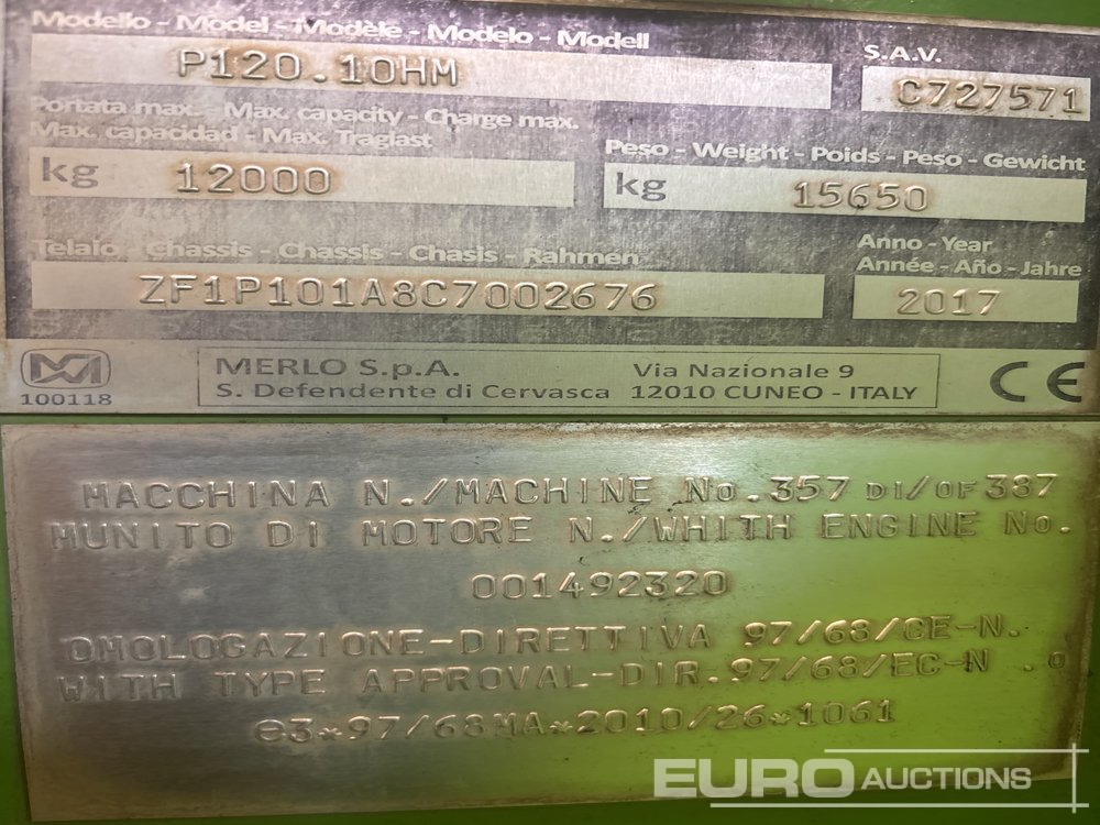 2017 Merlo P120.10 HM - Ekskavator teleskopik: foto 5 2017 Merlo P120.10 HM - Ekskavator teleskopik: foto 5