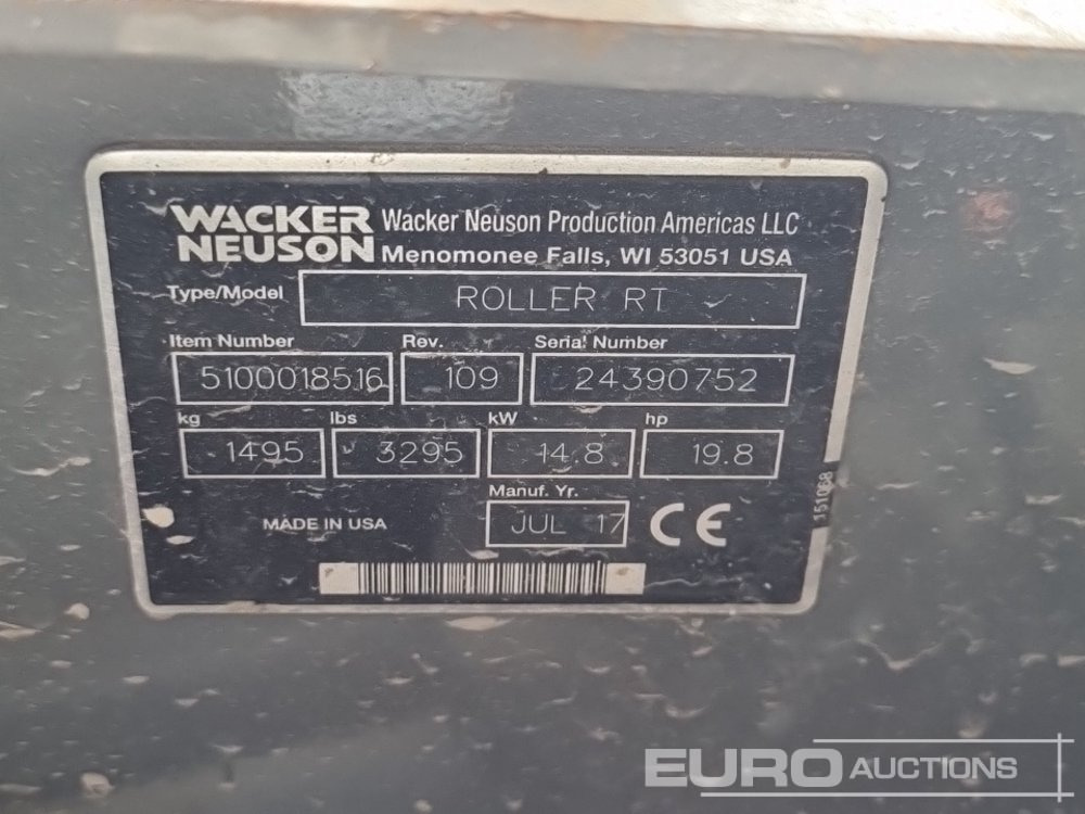 2017 Wacker Neuson Roller RT - Makineri asfalti: foto 1 2017 Wacker Neuson Roller RT - Makineri asfalti: foto 1