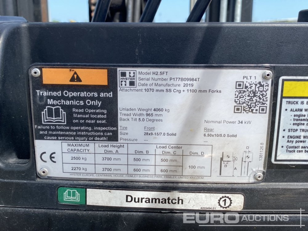 Pirun ngritës 2019 Hyster H2.5FT: foto 27