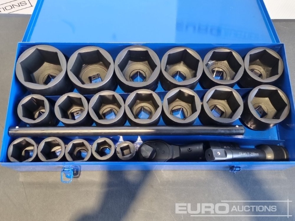 Boss 1" 21pc Pneumatic Socket Set, 8" Impact Extension Bar, Universal Joint, Quick Release Ratchet Handle, 20" T-sliding Bar - Pajisjet e ofiçinës: foto 4 Boss 1" 21pc Pneumatic Socket Set, 8" Impact Extension Bar, Universal Joint, Quick Release Ratchet Handle, 20" T-sliding Bar - Pajisjet e ofiçinës: foto 4