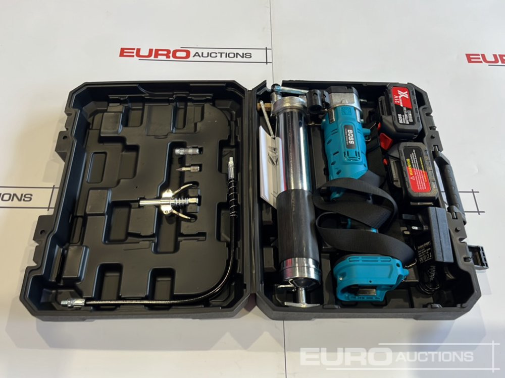 Boss 21 Volt Lithium Battery Cordless Grease Gun, 2 Batteries, Charger, Case, Shoulder Strap, Extension Pieces and Fittings - Pajisje ndërtimi: foto 1 Boss 21 Volt Lithium Battery Cordless Grease Gun, 2 Batteries, Charger, Case, Shoulder Strap, Extension Pieces and Fittings - Pajisje ndërtimi: foto 1