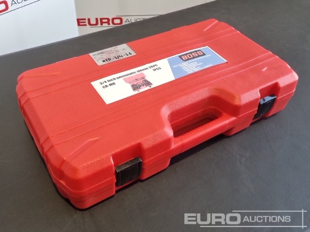 Boss 3/4" 26pc Heavy Duty Pneumatic Socket Set, 4" Connecting Rod, 8" Connecting Rod Quick Ratchet Wrench, 20" Sliding Road, L Handle Sliding Head Extension Bar - Pajisjet e ofiçinës: foto 1 Boss 3/4" 26pc Heavy Duty Pneumatic Socket Set, 4" Connecting Rod, 8" Connecting Rod Quick Ratchet Wrench, 20" Sliding Road, L Handle Sliding Head Extension Bar - Pajisjet e ofiçinës: foto 1