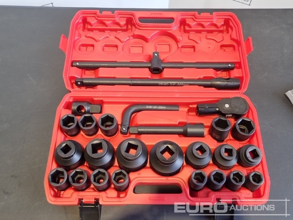 Boss 3/4" 26pc Heavy Duty Pneumatic Socket Set, 4" Connecting Rod, 8" Connecting Rod Quick Ratchet Wrench, 20" Sliding Road, L Handle Sliding Head Extension Bar - Pajisjet e ofiçinës: foto 4 Boss 3/4" 26pc Heavy Duty Pneumatic Socket Set, 4" Connecting Rod, 8" Connecting Rod Quick Ratchet Wrench, 20" Sliding Road, L Handle Sliding Head Extension Bar - Pajisjet e ofiçinës: foto 4