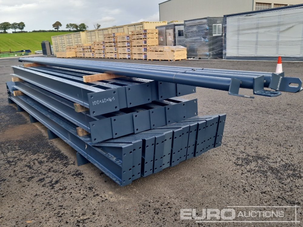 Unused 100' x 40' x 16.5' Steel Frame Building, 12.5 Roof Pitch, Purlin Cleats, Roof Bracing - Kontejner ndërtimi: foto 4 Unused 100' x 40' x 16.5' Steel Frame Building, 12.5 Roof Pitch, Purlin Cleats, Roof Bracing - Kontejner ndërtimi: foto 4