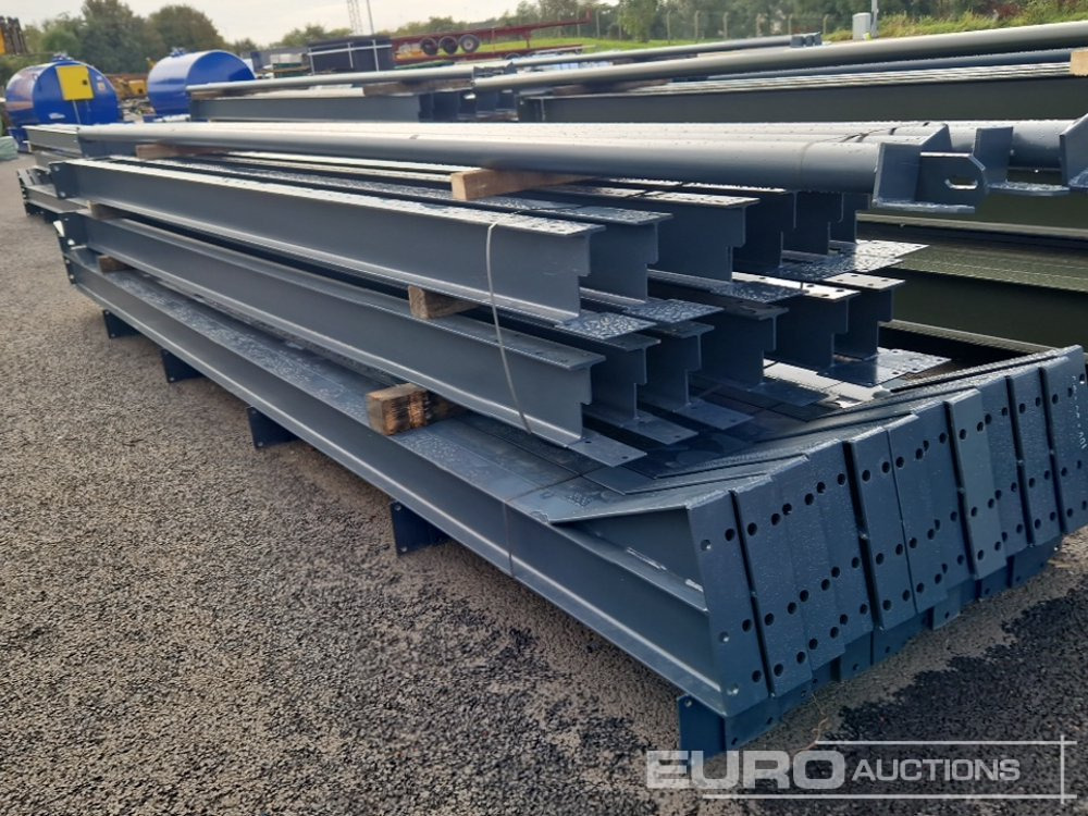 Unused 100' x 40' x 16.5' Steel Frame Building, 12.5 Roof Pitch, Purlin Cleats, Roof Bracing - Kontejner ndërtimi: foto 2 Unused 100' x 40' x 16.5' Steel Frame Building, 12.5 Roof Pitch, Purlin Cleats, Roof Bracing - Kontejner ndërtimi: foto 2
