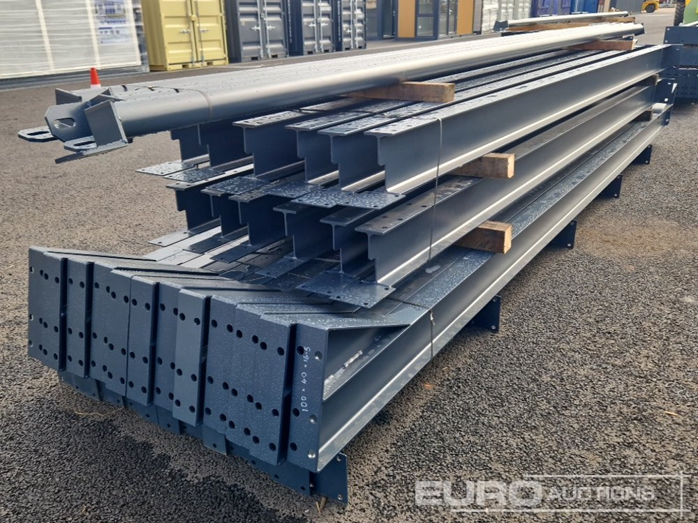 Unused 100' x 40' x 16.5' Steel Frame Building, 12.5 Roof Pitch, Purlin Cleats, Roof Bracing - Kontejner ndërtimi: foto 3 Unused 100' x 40' x 16.5' Steel Frame Building, 12.5 Roof Pitch, Purlin Cleats, Roof Bracing - Kontejner ndërtimi: foto 3