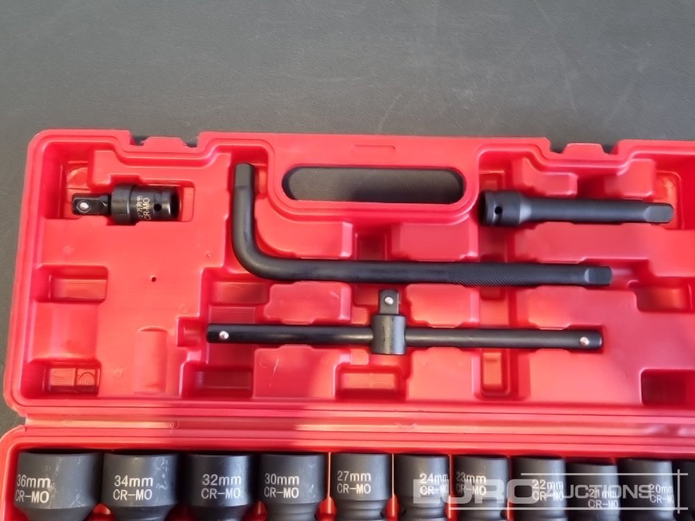 Unused 2025 Boss 1/2" 28pc Pneumatic Short Sleeve Socket Set, 3" Connecting Rod, 5" Connecting Rod Universal Joint, 10" Sliding Rod, 10" Bending Rod Adapter 3/4"-1/2" - Pajisjet e ofiçinës: foto 5 Unused 2025 Boss 1/2" 28pc Pneumatic Short Sleeve Socket Set, 3" Connecting Rod, 5" Connecting Rod Universal Joint, 10" Sliding Rod, 10" Bending Rod Adapter 3/4"-1/2" - Pajisjet e ofiçinës: foto 5
