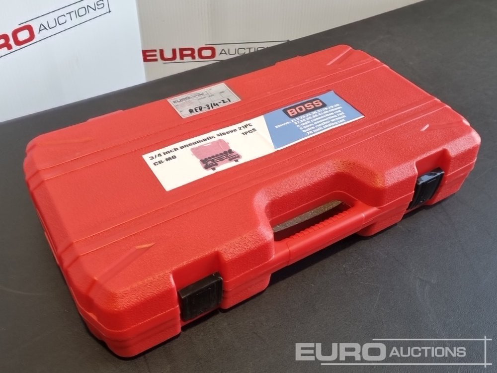 Unused 2025 Boss 3/4" 21pc Heavy Duty Pneumatic Socket Set, 4" Connecting Rod, 8" Connecting Rod, Quick Ratchet Wrench, 20" Sliding Rod - Pajisjet e ofiçinës: foto 1 Unused 2025 Boss 3/4" 21pc Heavy Duty Pneumatic Socket Set, 4" Connecting Rod, 8" Connecting Rod, Quick Ratchet Wrench, 20" Sliding Rod - Pajisjet e ofiçinës: foto 1