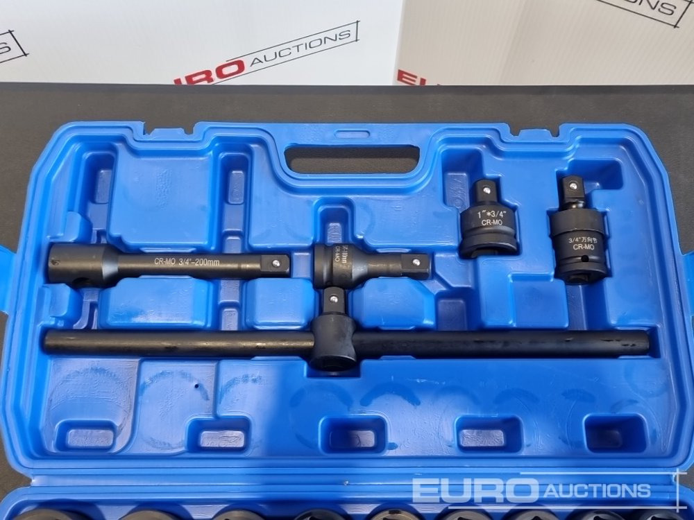 Unused 2025 Boss 3/4" 30pc Heavy Duty Pneumatic Socket Set, 4" Connecting Rod, 8" Connecting Rod, Ratchet Wrench, 20" Sliding Rod, 18" Bending Rod Universal Coupling, Adapter1-3/4" - Pajisjet e ofiçinës: foto 4 Unused 2025 Boss 3/4" 30pc Heavy Duty Pneumatic Socket Set, 4" Connecting Rod, 8" Connecting Rod, Ratchet Wrench, 20" Sliding Rod, 18" Bending Rod Universal Coupling, Adapter1-3/4" - Pajisjet e ofiçinës: foto 4