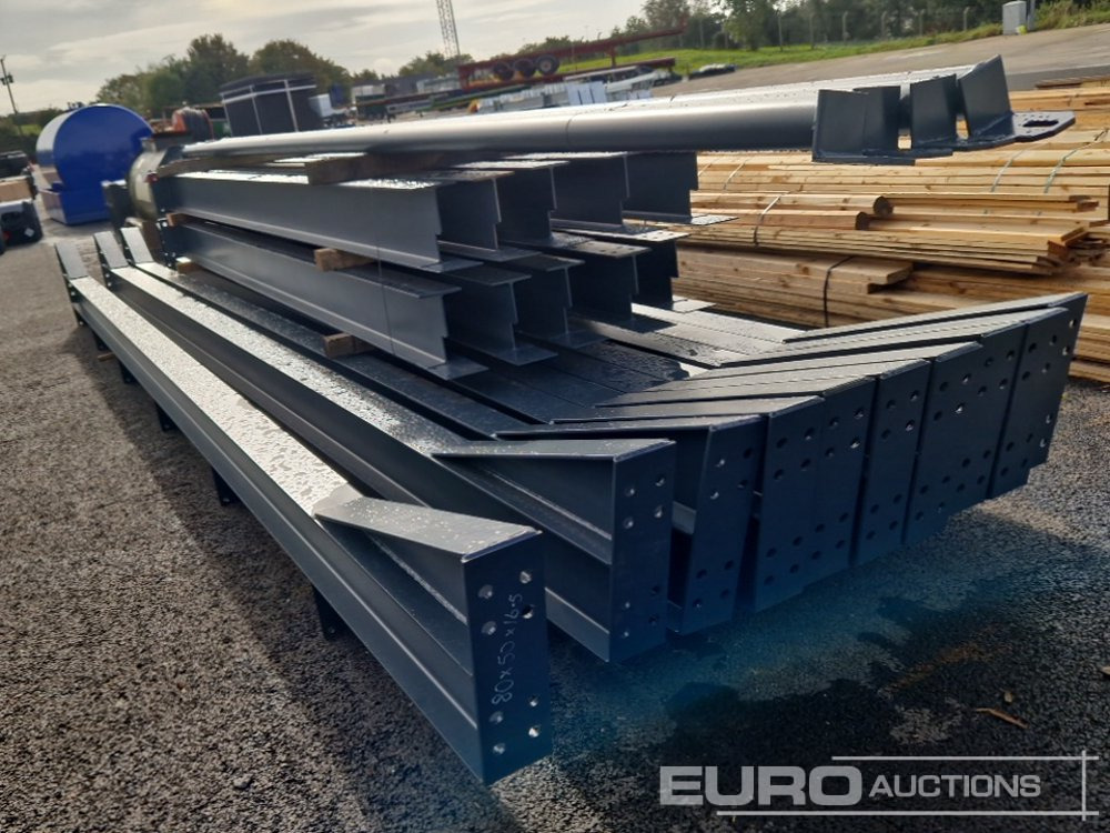 Unused 80' x 40’ x 16.5' Steel Frame Building, 12.5 Roof Pitch, Purlin Cleats, Roof Bracing - Kontejner ndërtimi: foto 2 Unused 80' x 40’ x 16.5' Steel Frame Building, 12.5 Roof Pitch, Purlin Cleats, Roof Bracing - Kontejner ndërtimi: foto 2