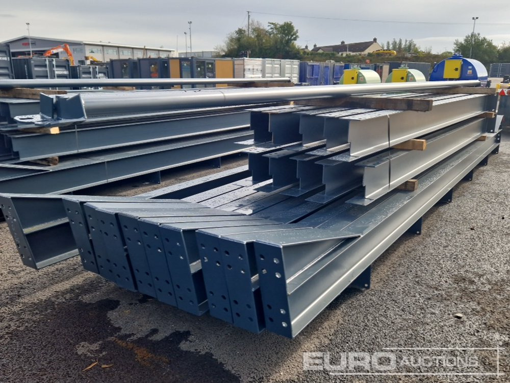 Unused 80' x 40’ x 16.5' Steel Frame Building, 12.5 Roof Pitch, Purlin Cleats, Roof Bracing - Kontejner ndërtimi: foto 3 Unused 80' x 40’ x 16.5' Steel Frame Building, 12.5 Roof Pitch, Purlin Cleats, Roof Bracing - Kontejner ndërtimi: foto 3