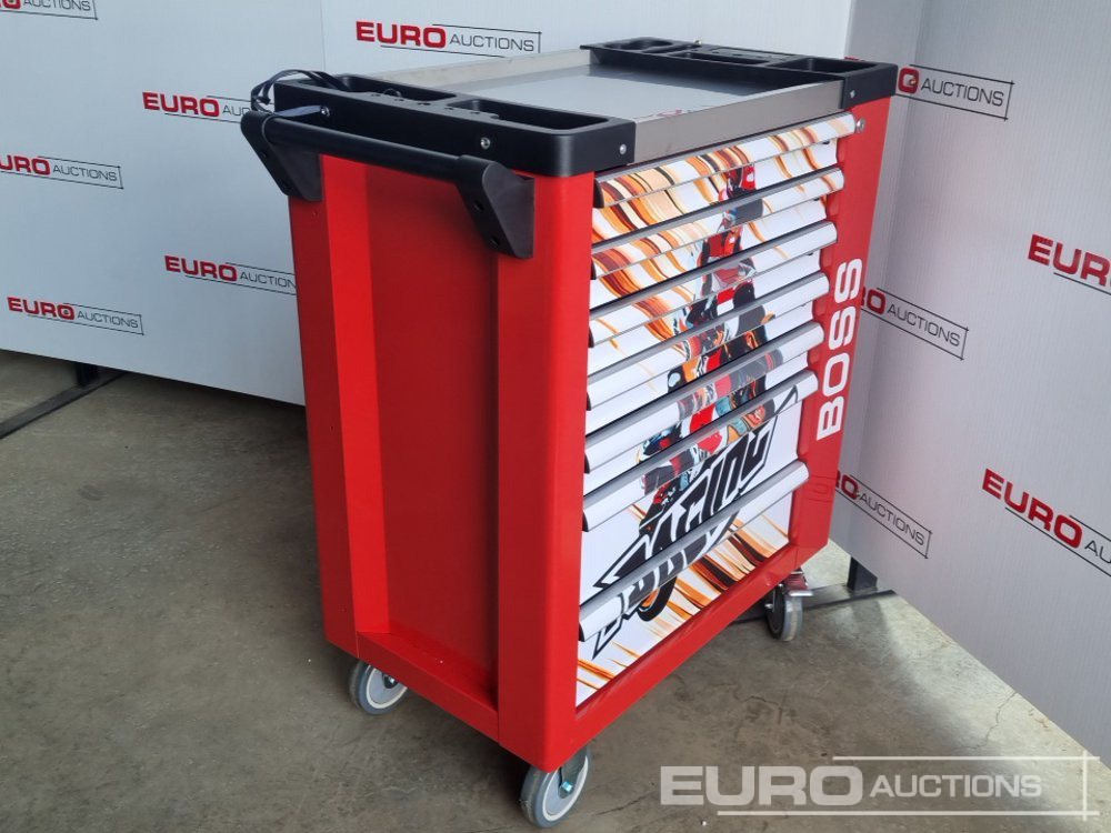Pajisjet e ofiçinës Unused Boss Roller Tool Chest, 7 Drawer, Side Storage Compartment, 258 Piece Tool Set (Red): foto 7