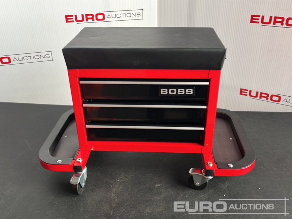 Unused Boss Wheeled Stool Tool Box, 3 Drawers, Magnetic Trays - Pajisjet e ofiçinës: foto 2 Unused Boss Wheeled Stool Tool Box, 3 Drawers, Magnetic Trays - Pajisjet e ofiçinës: foto 2