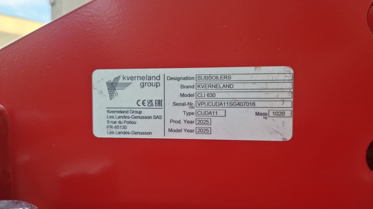 Dissodatore nuovo Kverneland CLI 630 - Plug për punime të thella: foto 4 Dissodatore nuovo Kverneland CLI 630 - Plug për punime të thella: foto 4
