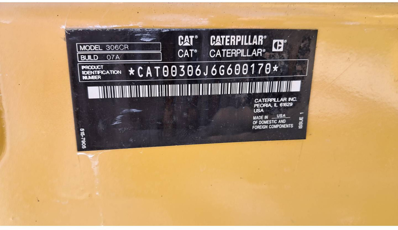 CAT 306 CR - Ekskavator me zinxhirë: foto 5 CAT 306 CR - Ekskavator me zinxhirë: foto 5