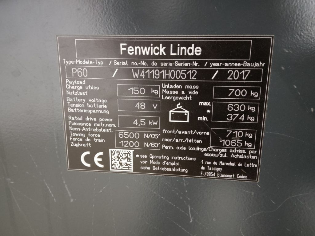 Linde P60 - Traktor rimorkimi: foto 5 Linde P60 - Traktor rimorkimi: foto 5