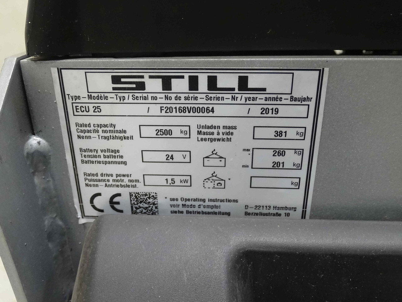 Still ECU25/1800MM - Pirun paletash: foto 5 Still ECU25/1800MM - Pirun paletash: foto 5