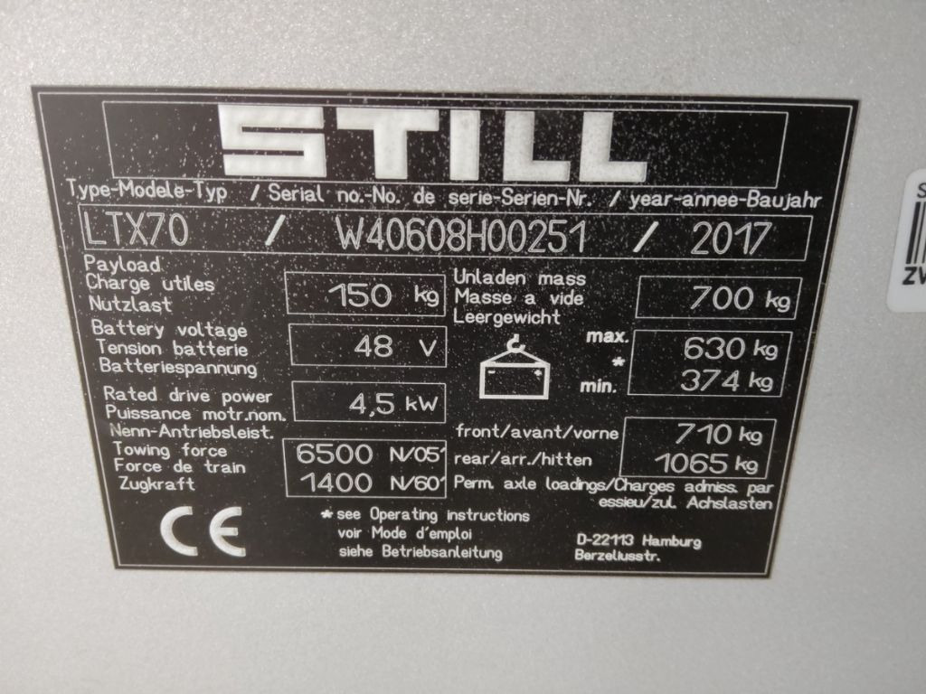 Still LTX70 - Traktor rimorkimi: foto 5 Still LTX70 - Traktor rimorkimi: foto 5