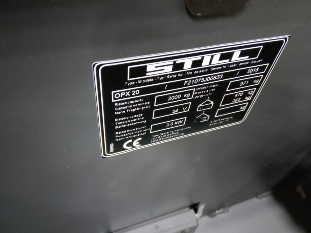 Still OPX20/1450MM/BATT.NEU - Pirun seleksionues: foto 5 Still OPX20/1450MM/BATT.NEU - Pirun seleksionues: foto 5