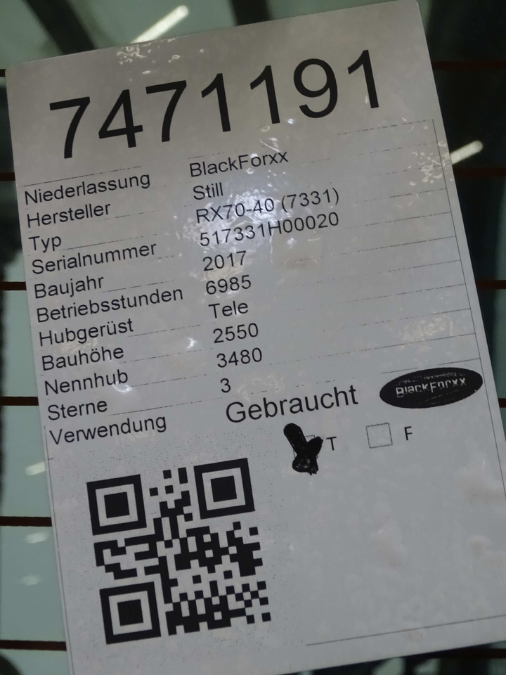 Still RX60-50 - Pirun elektrik: foto 1 Still RX60-50 - Pirun elektrik: foto 1