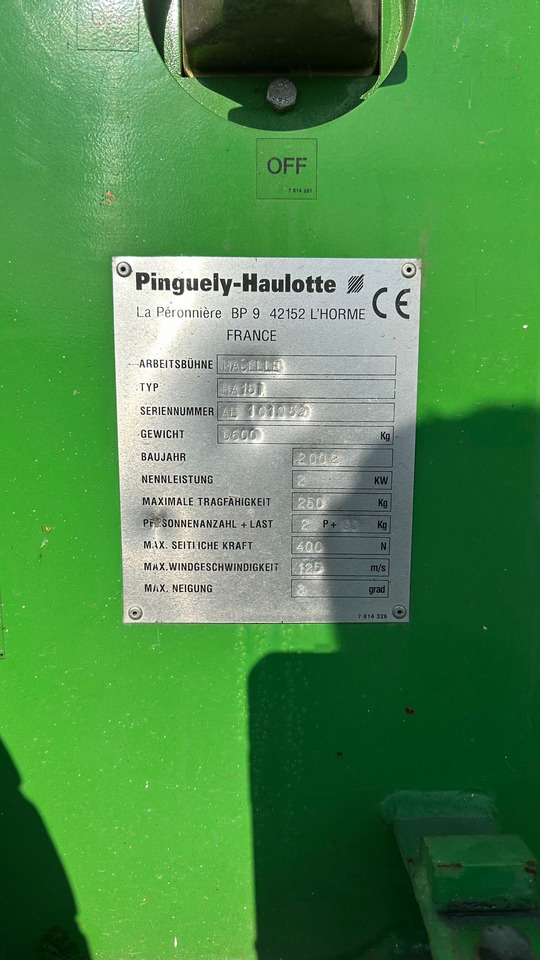 Haulotte Nacelle HA15 - Krah me çernjerë: foto 3 Haulotte Nacelle HA15 - Krah me çernjerë: foto 3