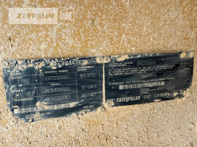 Cat 775E - Shkarkues i palëvizshëm: foto 5 Cat 775E - Shkarkues i palëvizshëm: foto 5