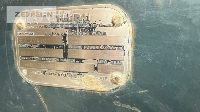 Hyundai R480LC-9 - Ekskavator me zinxhirë: foto 5 Hyundai R480LC-9 - Ekskavator me zinxhirë: foto 5